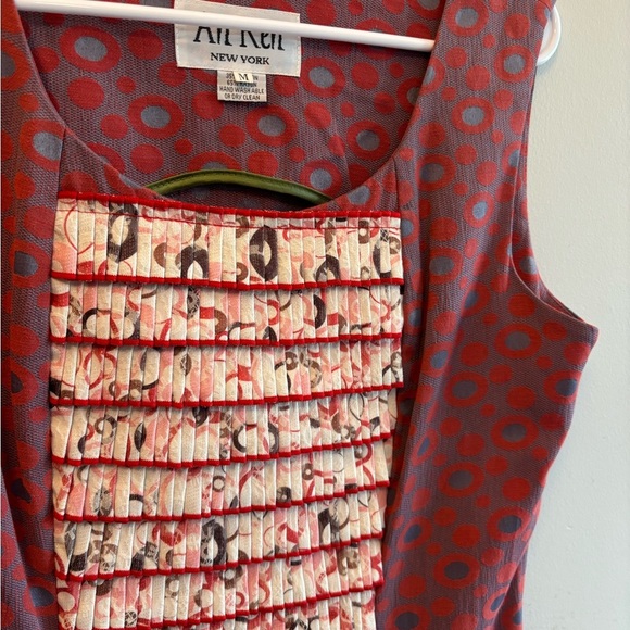 An Ren Red and White Polka Dot Dress Size Medium - Picture 6 of 8